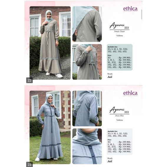 ETHICA AYUMI 333 DUSTY BLUE, SIMPLY TAUPE