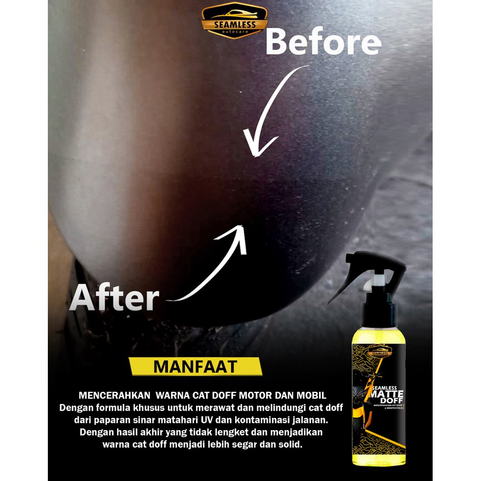 Perawatan Cat Doff - MATTE DOFF SEAMLESS / Lindungi Cat Matte Doff / Tidak Mengandung Wax Silikon