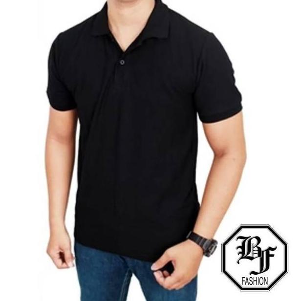 {LRD.18Oc22х} Kaos Polo berkerah warna hitam