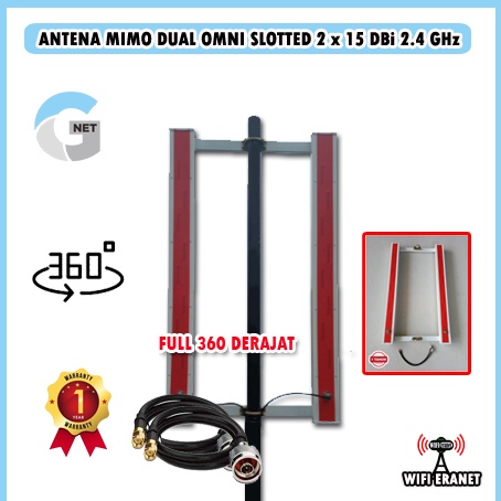 antena Wifi Gnet MIMO  DUAL OMNI SLOTTED 360 DERAJAT