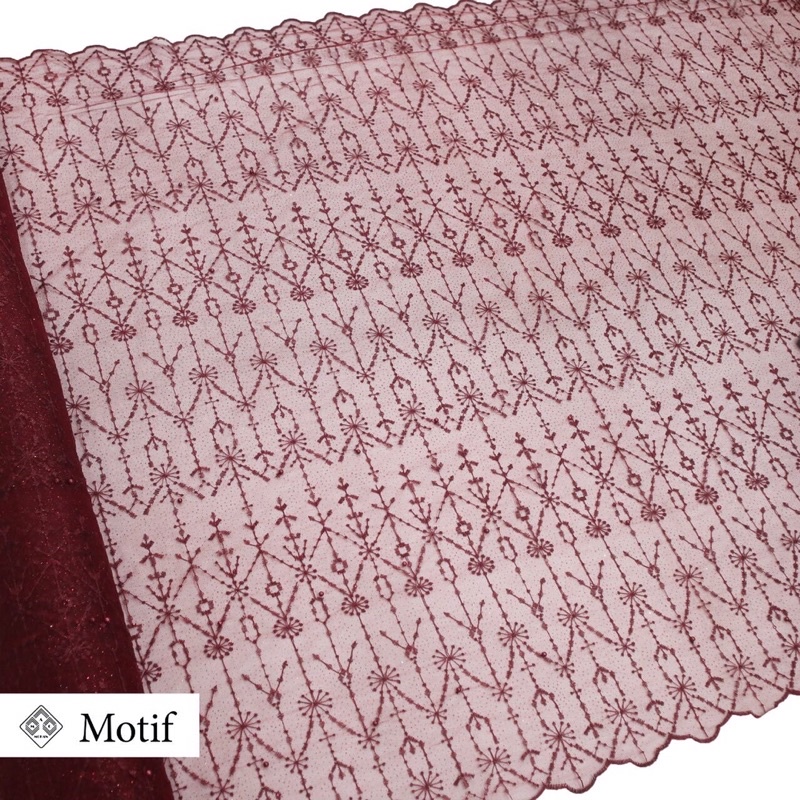 [NEWEST ARRIVAL] ARUMA TULLE WITH PEARLS GLITER TILE ETNIK MUTIARA TERBARU DAN TERMURAN KAIN TULE UNTUK BRIDESMAID AMONGTAMU KEBAYA PER 0.5M BY MACMOHAN FURIN SATING VELVET MAXMARA ROBERTO LARISSE