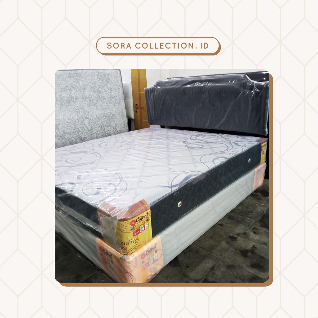 Central Springbed Deluxe Uk 120x200 + Divan Full Set ( Ori )