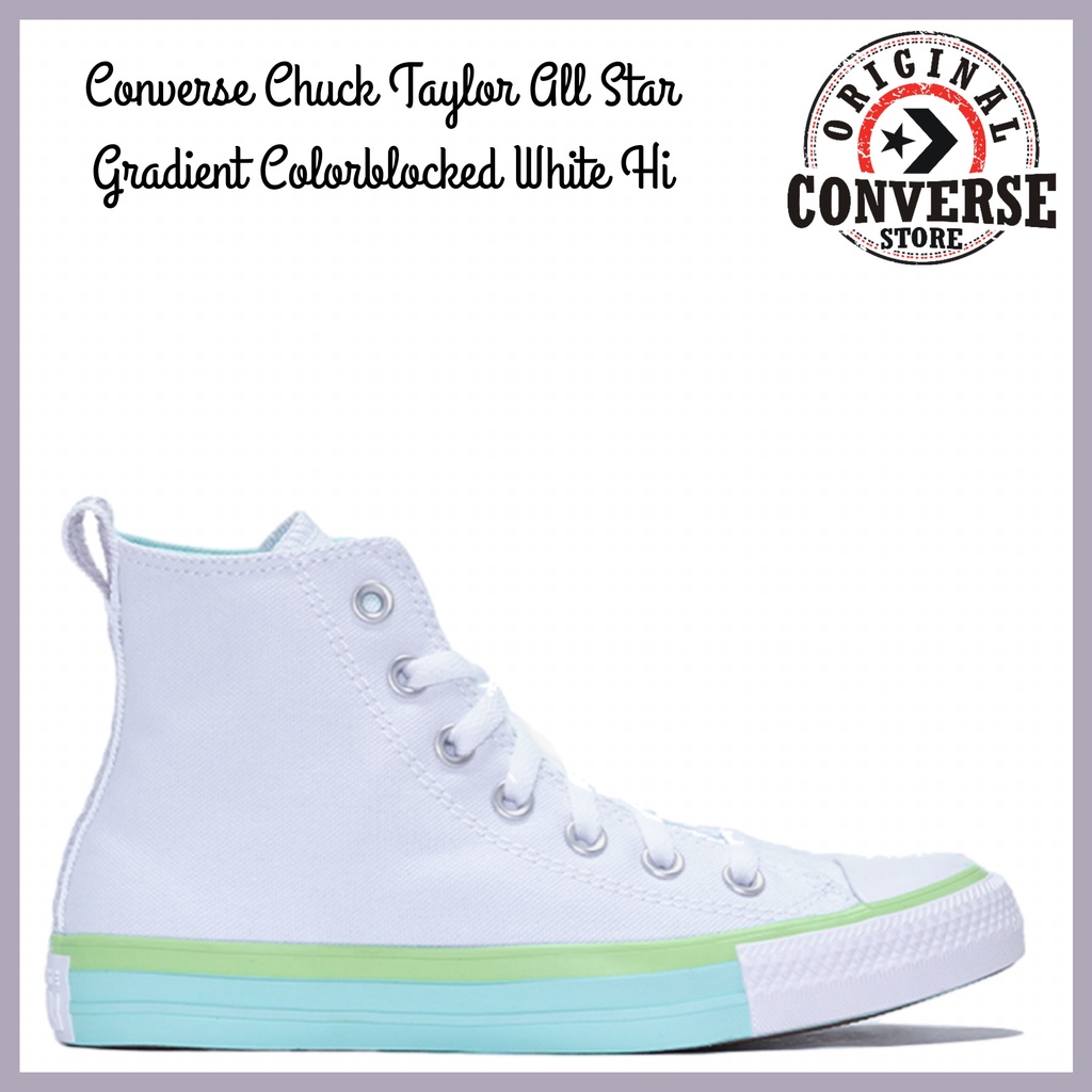 ORIGINAL CONVERSE CHUCK TAYLOR ALL STAR GRADIENT COLORBLOCKED WHITE Hi A00543C WOMENS