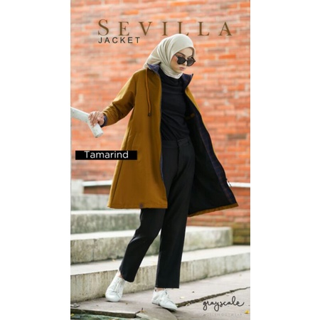 Jaket Waterproof Muslimah Terbaru Sevilla Jacket Tamarin