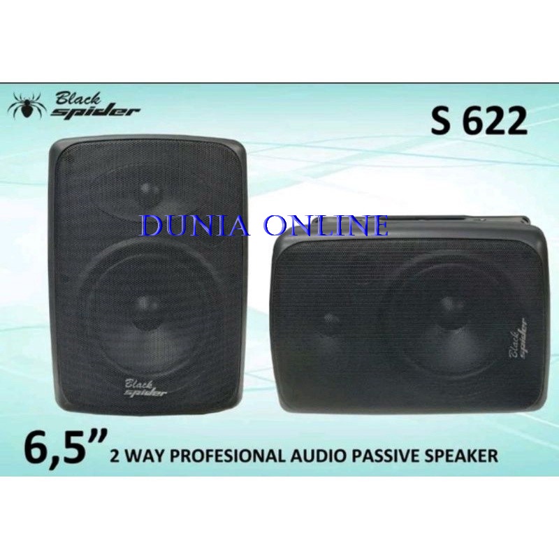 Speaker Pasif 6 in 2 Way Blackspider S622 + Breaket