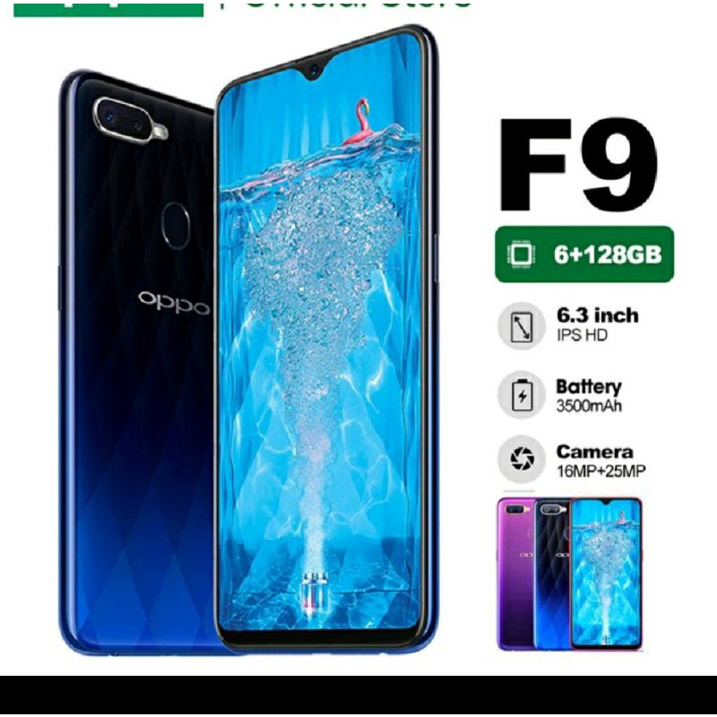 hp OPPO F9 pro 6 128 original baru 6.3inch LCD 16+25MP HD Kamera hp 1 jutaan 3500mAh terbaru 2022 handphone sec