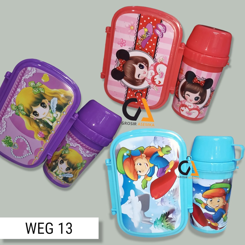 Kotak BEKAL Tempat MAKAN ANAK MOTIF KARAKTER Lucu BPA FREE