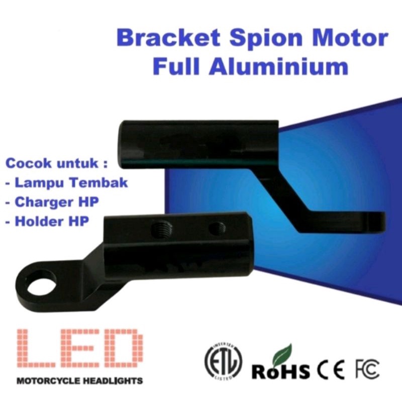 BRACKET DUDUKAN LAMPU TEMBAK HOLDER HP BRAKET BREKET SPION MOTOR BREKET CHARGER HP BREKET LED STAND CNC ALUMINIUM