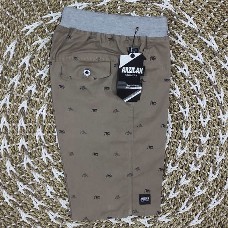 Celana Pendek Chino Pria Motif Celana Santai Surfing Pants