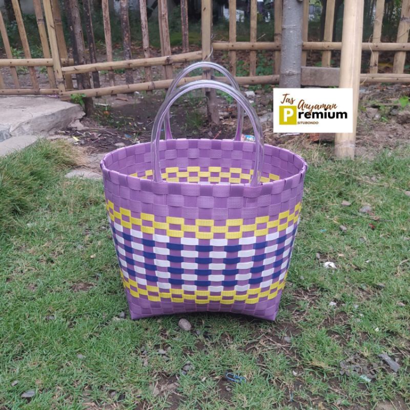 (UK 3) Tas Anyaman Motif Pagar/ Tas belanja/tas hajatan/Tas Souvenir