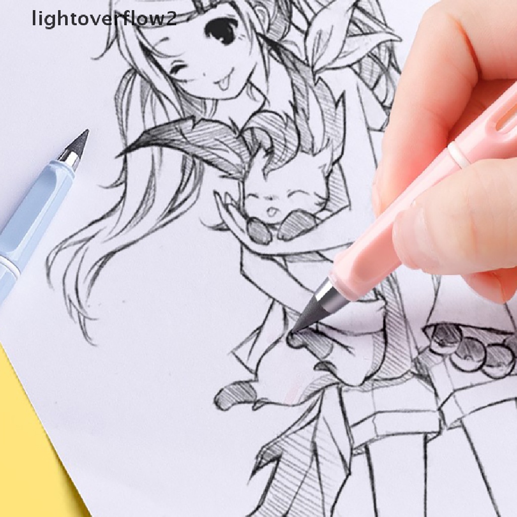 (lightoverflow2) 3pcs / set Pensil Ajaib Motif Hewan Lucu Tanpa Tinta Untuk Menulis / Sketsa / Hadiah Anak