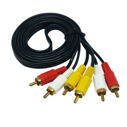 Cable av Rca 3 to rca3 NB 5m male gold standard for dvd amplifier - kabel ofc audio video-s 3-3 5 meter m-m