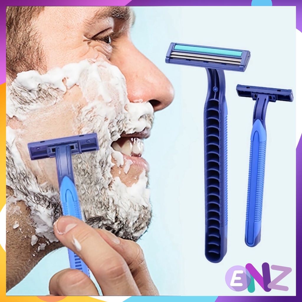 ENZ ® Alat cukur kumis / alat cukur jenggot / alat cukur rambut / pisau cukur / silet cukur / shaving /ALAT CUKUR - 2SILET - BIRU - KUMIS JENGGOT DLL 1086