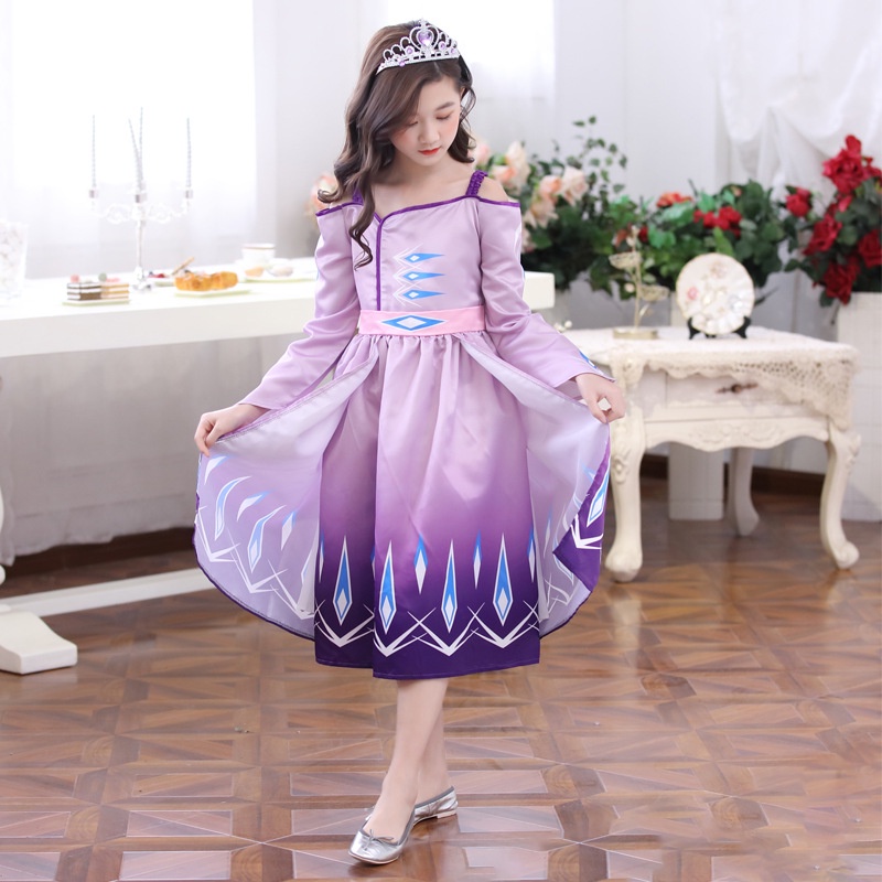 [Brandedbaby] KOSTUM PRINCESS ANAK IMPORT / LONG DRESS PRINCESS ANAK PEREMPUAN TERBARU SATIN SABRINA