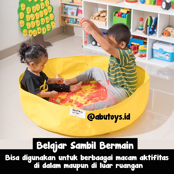 playmat abu art mat sensory play anti air kolam anak alas main waterproof playmate bayi karpet pvc COD