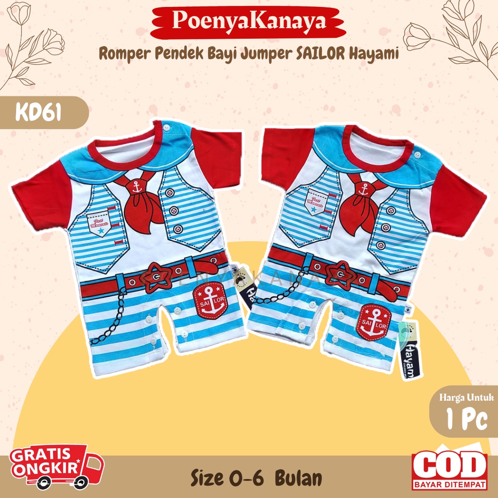 Romper Pendek Bayi Jumper SAILOR Hayami KD61