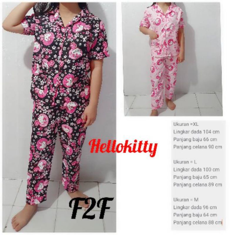 MERRYSHOP BAJU TIDUR PIYAMA LENGAN PENDEK DAN CELANA PANJANG