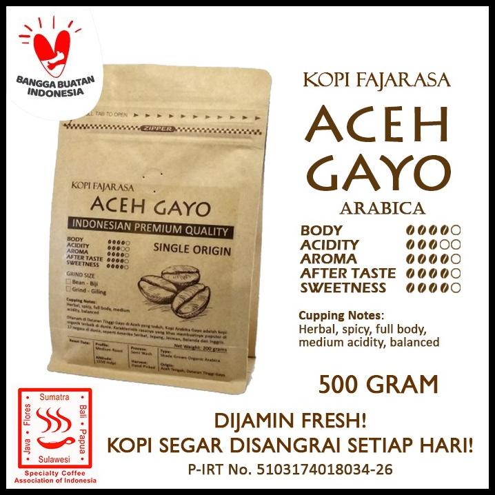 

Kopi Fajarasa Aceh Gayo Biji Kopi Arabica 500 Gram