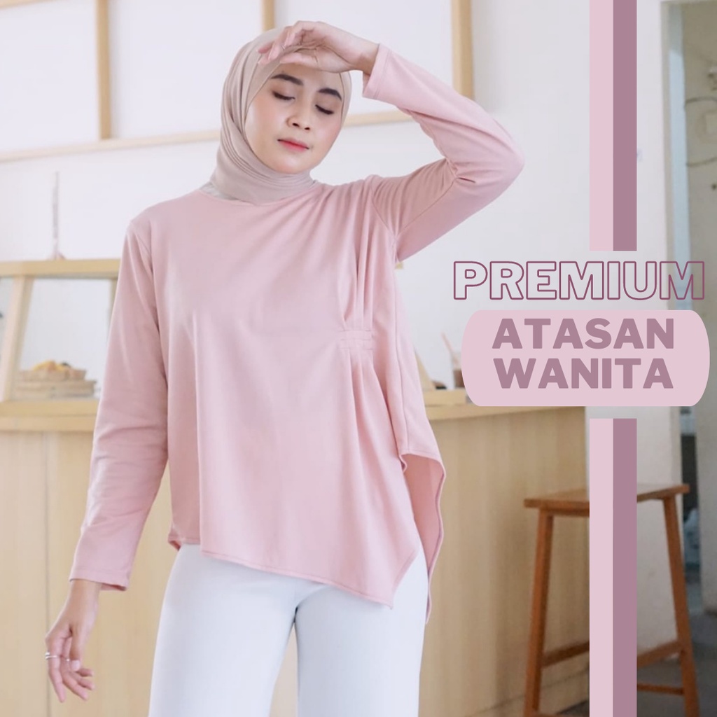Blouse Wanita Lengan Panjang Kekinian - Baju Atasan Wanita Blouse Fashion Muslim - Baju Atasan Wanit