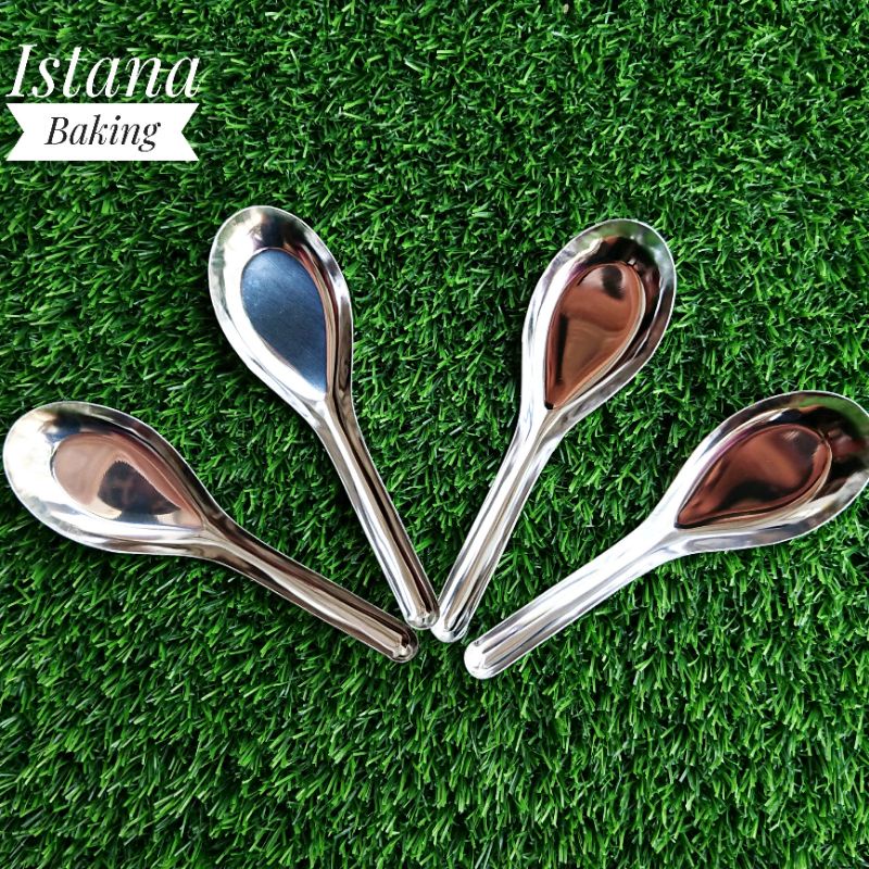 Istana Baking 12pcs Sendok Bebek, Sendok Bubur Stainless Steel Tebal Termurah Serbaguna