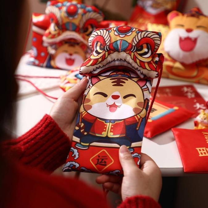

2022 plop Angpao Kain Motif Kun Harimau War Merah Untuk Tahun Ci Imlek