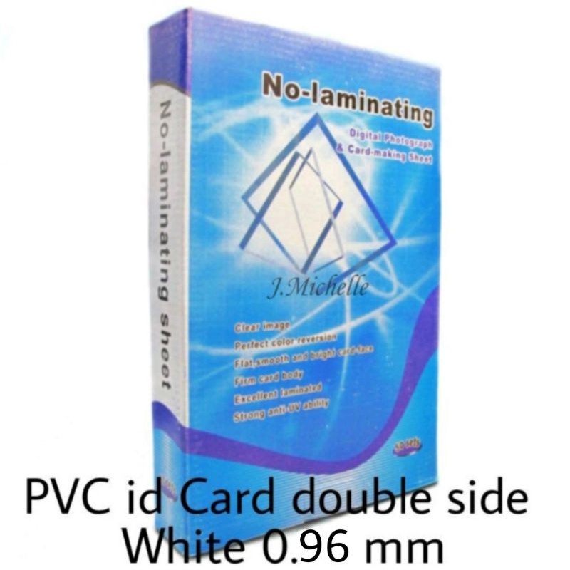 

PVC id Card A4 instan 0.96 mm Double Side White || Bahan Kertas PVC id Card - 50 Sheet