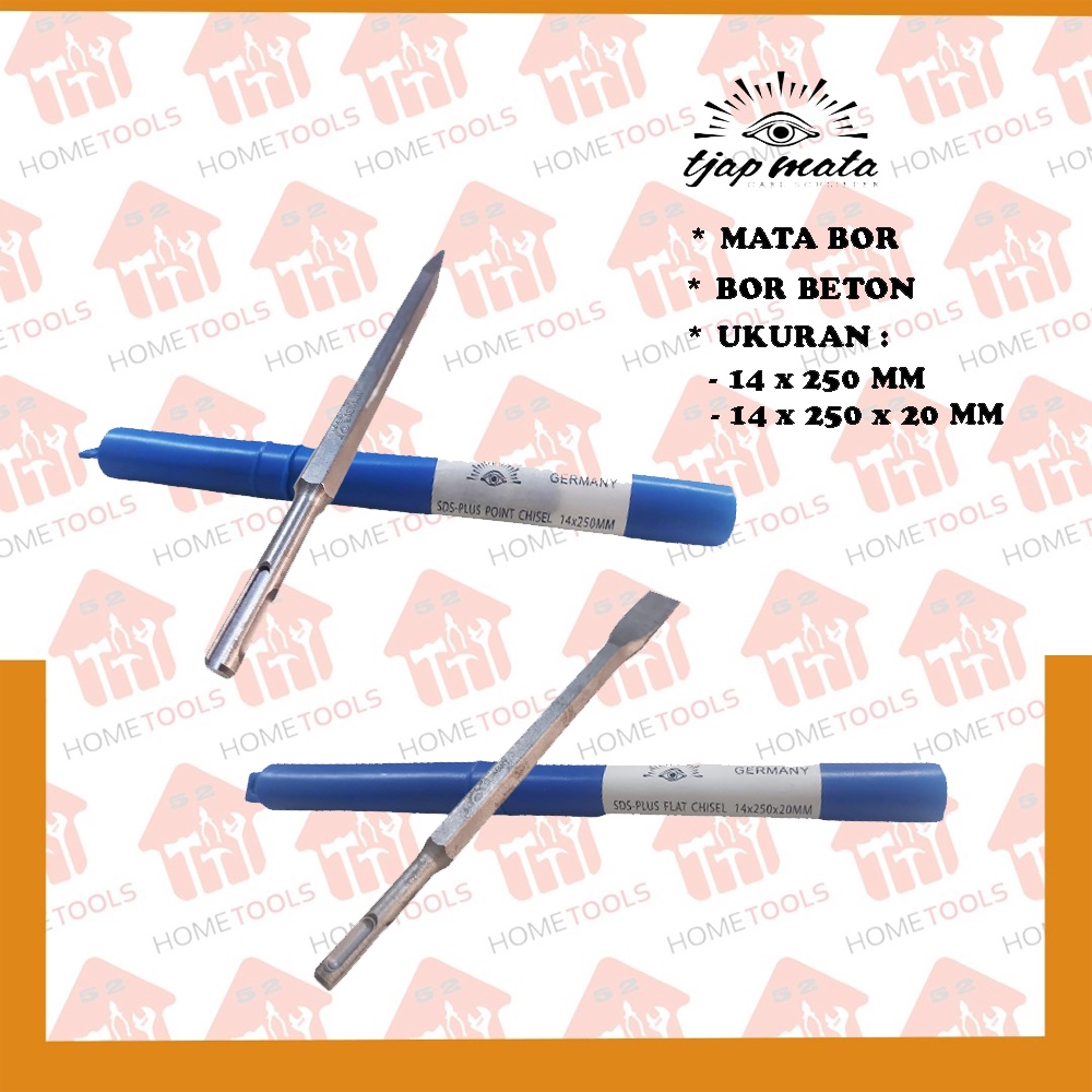 Pahat Bata bor bobok beton Cap Mata Lancip - Gepeng