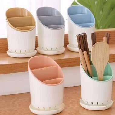 LT- Cutlery holder Tempat Sendok garpu Sumpit Dengan Tirisan Wadah dapur