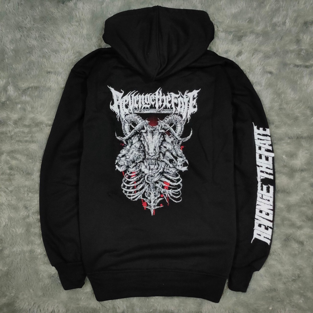 SASUKE.id / JAKET SWEATER HOODIE Premium REVENGE THE FEAT - SWEATER ZIPPER TENGKORAK PRIA TERBARU