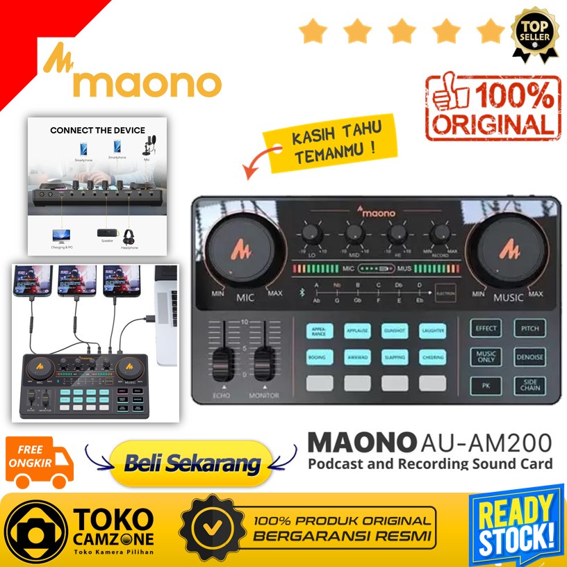 Maonocaster AU-AM200 Portable Podcast Console - GARANSI RESMI