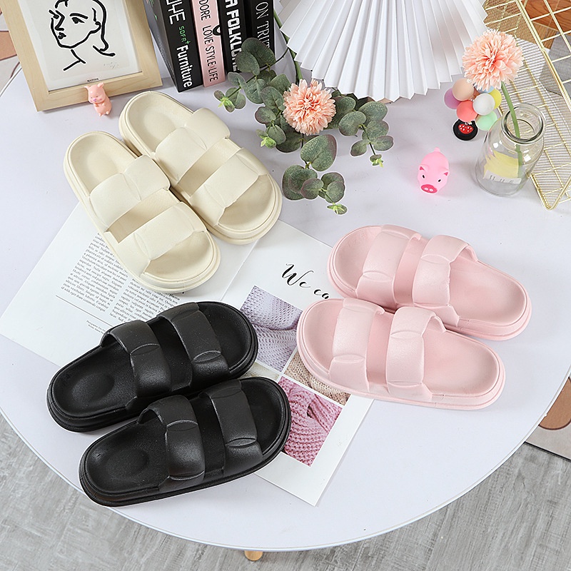 FY Sandal Jelly Slop Wanita Soft Slipper Anti Slip Elastic Empuk Import