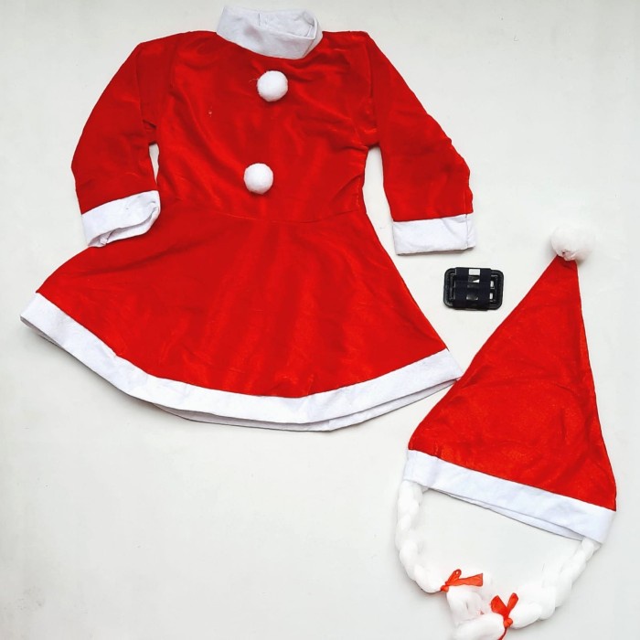 Baju Natal Santa VELVET TEBAL Dewasa Anak Kostum Christmas Santa Dress Dekorasi Natal Harga Termurah Grosir