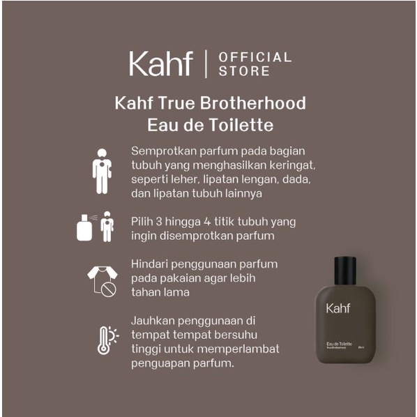 Kahf True Brotherhood Eau De Toilette 35 ml - Parfum Pria Wangi Tahan Lama