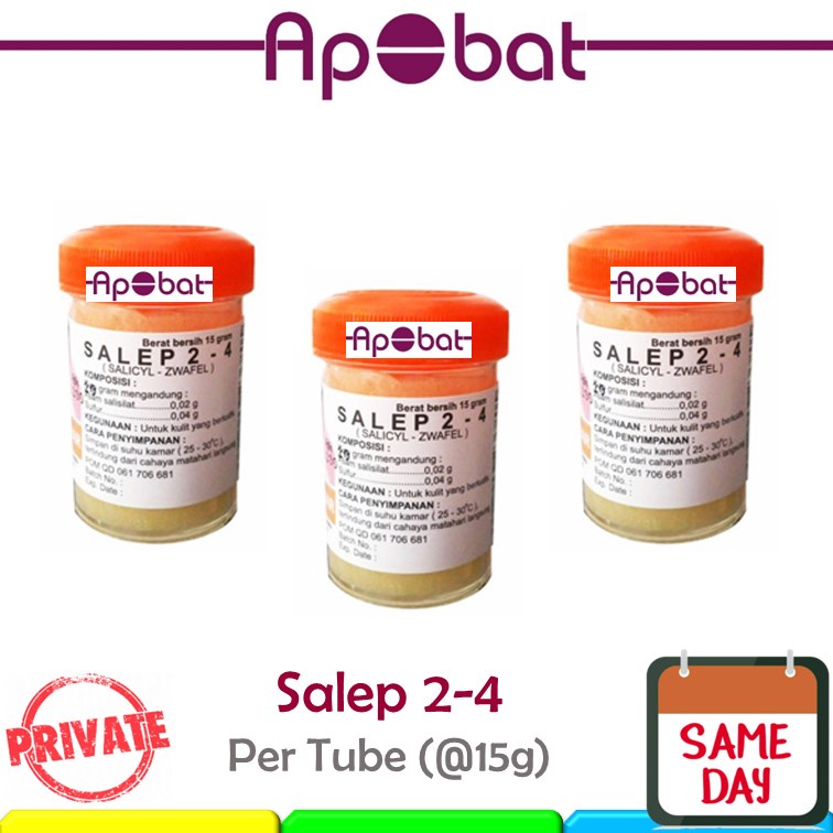 - ApObat - Salep 2-4 Belerang / Sulfur 25 gr 24 Cream Mata Ikan Gatal Skabies Kapalan
