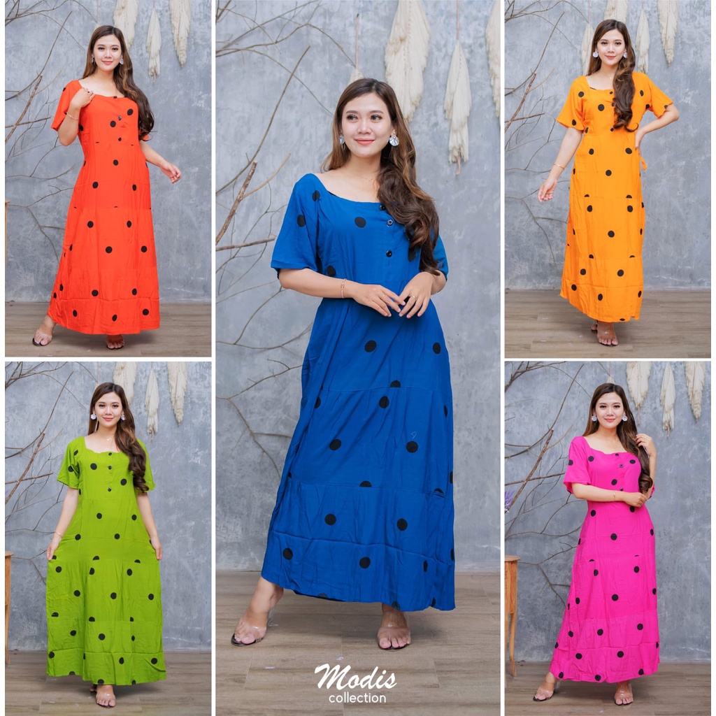 daster panjang daster sexy daster polkadot daster sabrina daster lengan 3 4 daster semata kaki daste