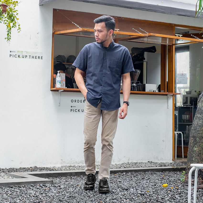 Leeds Black | Sepatu Pantofel Hitam Pria Casual Kerja Cowok Oxford Longwing Wingtip Pantofel Laki | Lvnatica x FORIND