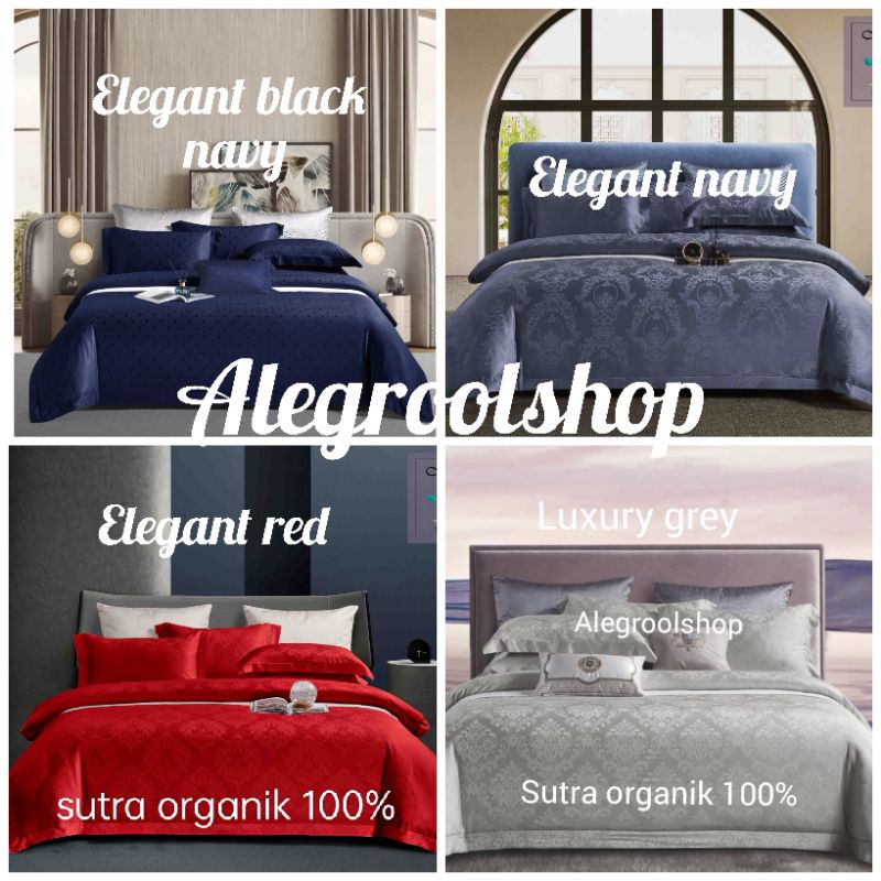 (PART3)FULL SET BEDCOVER SPREI LUXURY JACQUAD SUTRA ORGANIK 100% IMPORT TERMURAH SERAT BAMBU