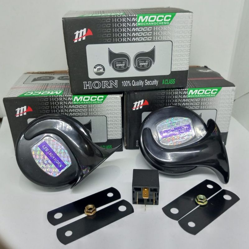 KLAKSON KEONG DOUBLE + RELAY MOCC ISI 2 PCS BISA UNTUK MOTOR DAN MOBIL