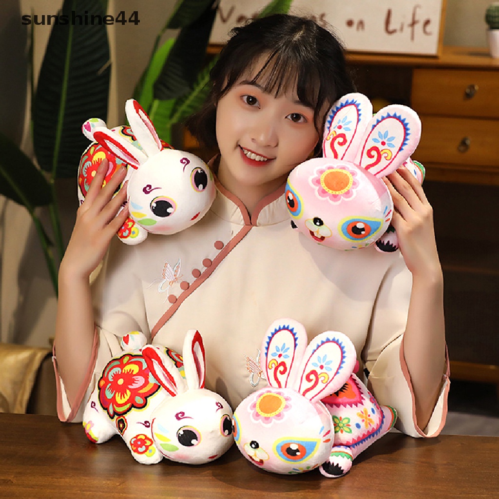 Sunshine 2023 Boneka Plush Maskot Zodiak Cina Bentuk Kelinci Untuk Hadiah