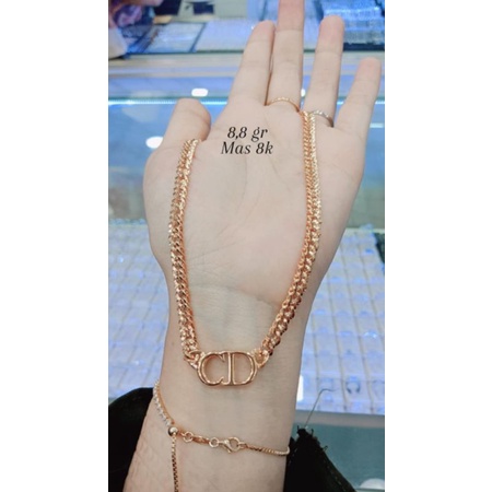 kalung rantai CD terbaru emas 375%
