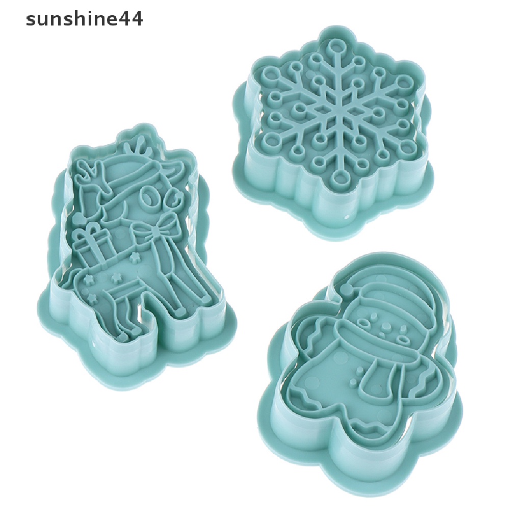 Sunshine 6Pcs / Set Cetakan Pemotong Adonan Kue Cookie Desain Snowflake 3D