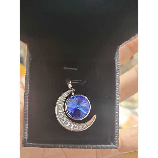 KK LIFORCE BLUE SHAPPIRE MOON CRYSTAL KALUNG KESEHATAN PEREDAM RADIAN PERLANCAR PEREDARAN DARAH