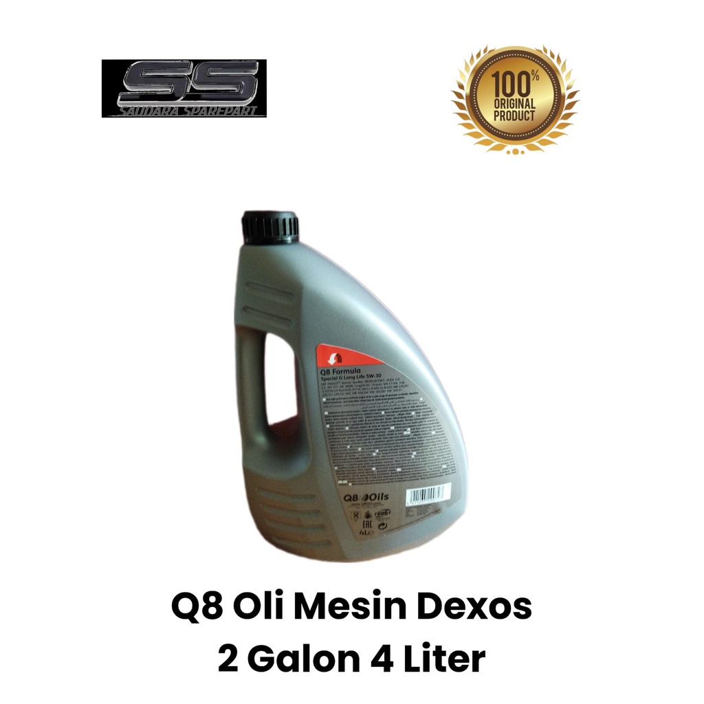 Q8 OLI MESIN DEXOS 2 GALON 4 LITER