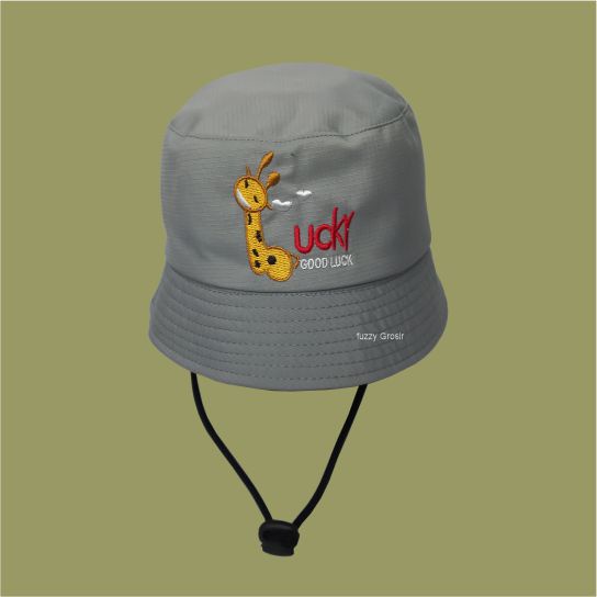 Topi Bucket Hat Anak Jerapah Tali