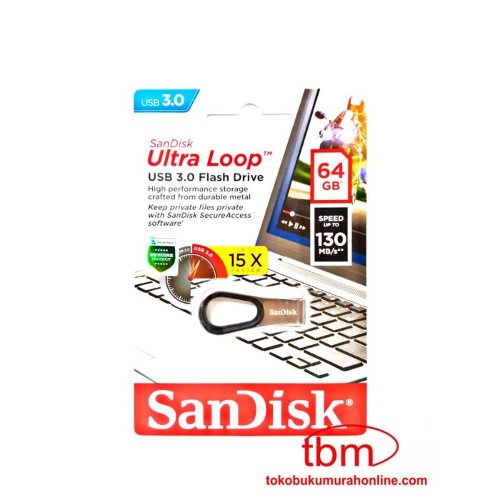 

FLASH DISK SANDISK ULTRA LOOP - 64GB