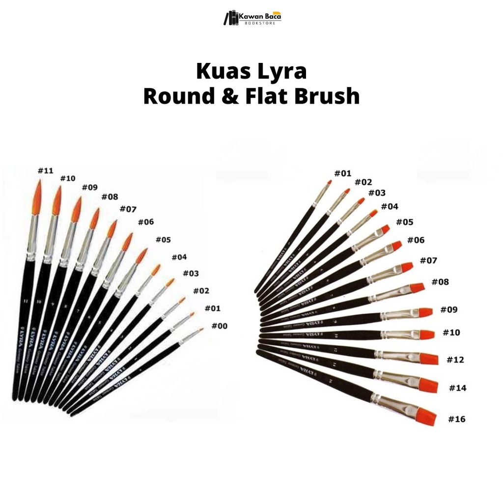 

Kuas Lukis Lyra - Round Brush & Flat Brush / Lyra Paint Brush