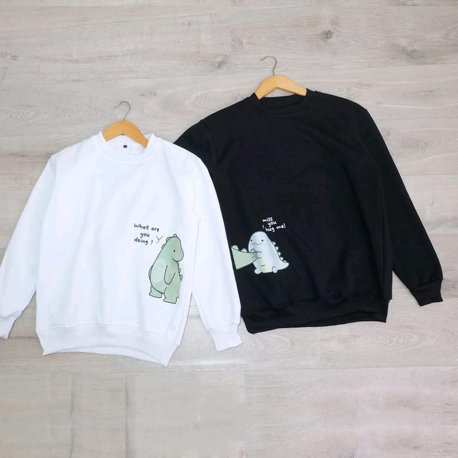 (stqh -984) SWEATER COUPLE SWEATER CUTE DINO / SWEATER KEKINIAN ✒ 58