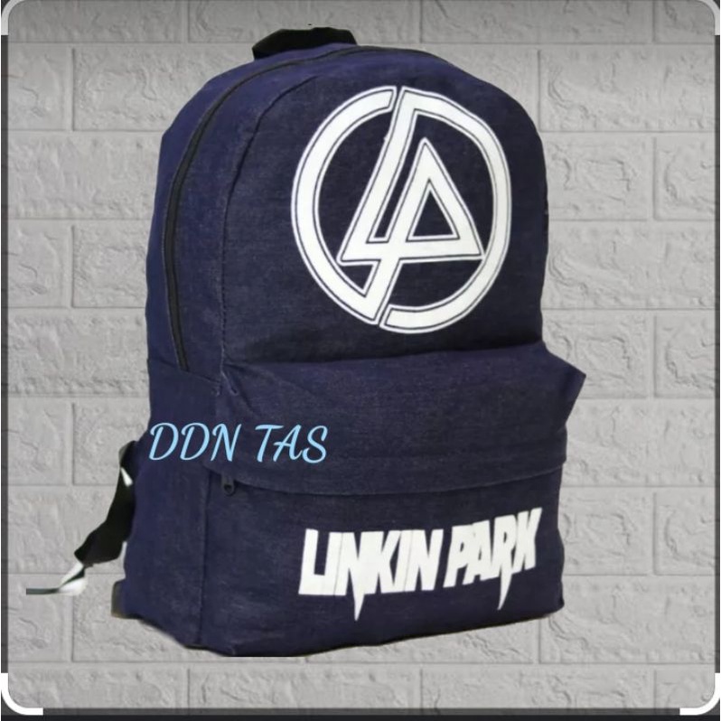 Tas Ransel Pria LNKN Park Bahan Jeans  Tas Punggung Tas Gendong Tas Pria Tas Pria Ransel Tas Ransel 