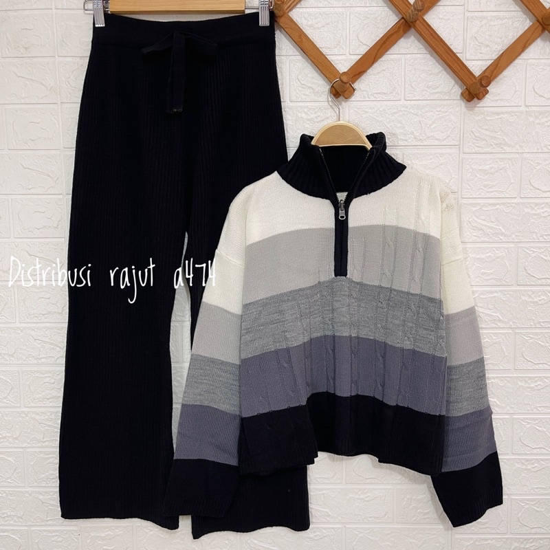 ONESET SWEATER LOLIPOP ZIVER SETELAN KULOT RAJUT