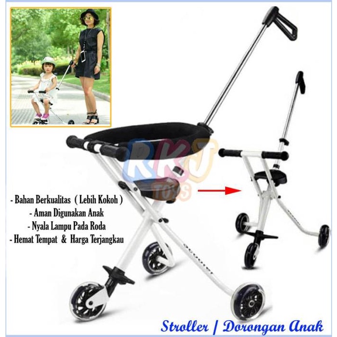 ( BISA LIPAT ) RKJ Magic Ezzy Stroller / Kursi Dorong Anak 3 Roda